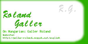 roland galler business card